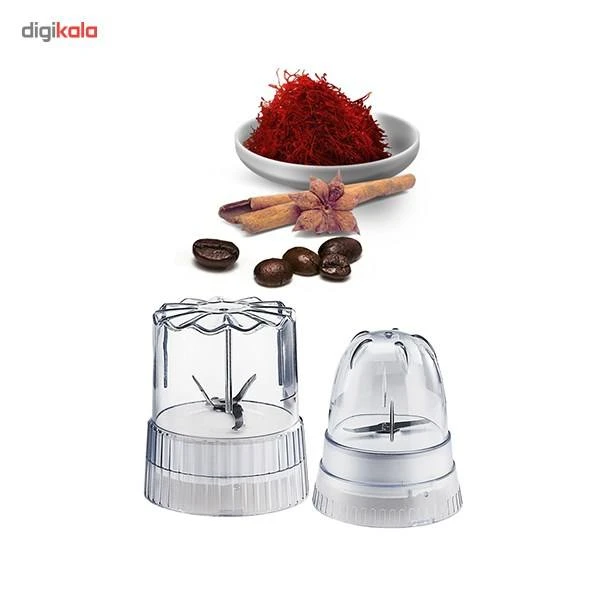 مخلوط کن متئو Matteo MBL52 شیشهای ۱۵۰۰ وات ۶ تیغه استیل + آسیاب و خردکن اصل - Image 9